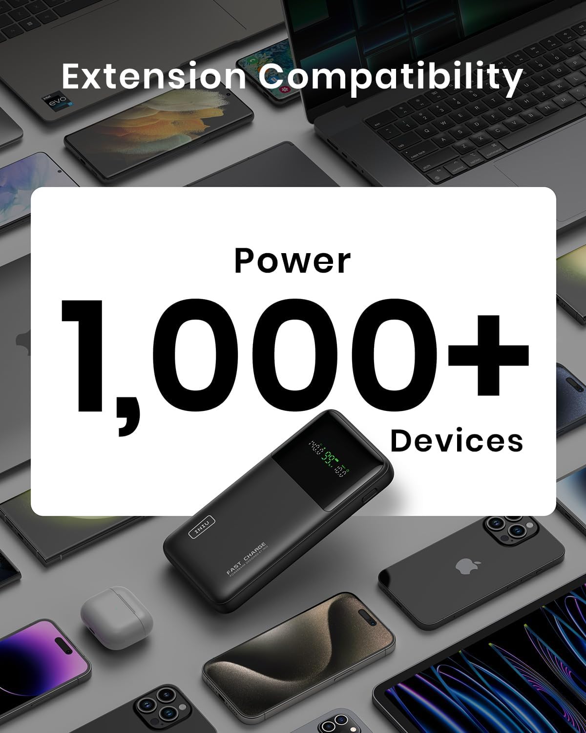 INIU 140W Power Bank, 27000mAh High Capacity Laptop Portable Charger, USB C in&Out Tablet Powerbank, Smart Digital Display Phone Charger Compatible with iPhone 16, iPad, MacBook, Laptop etc. - Image 4