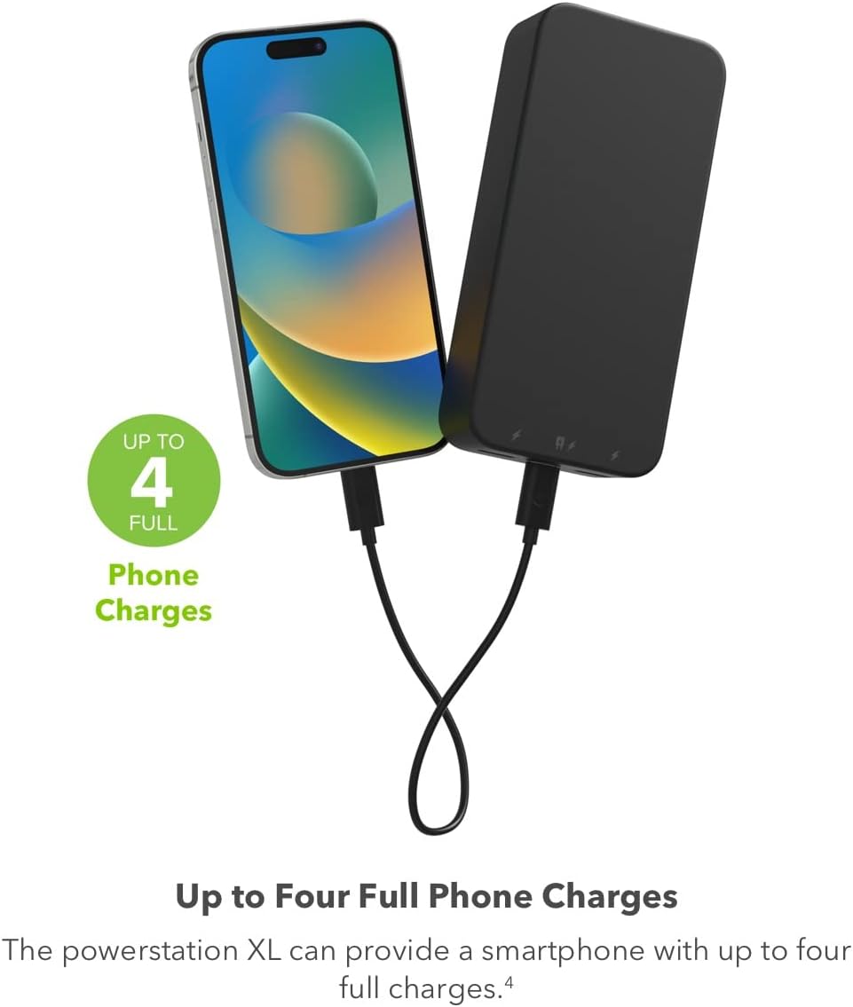 mophie Powerstation XL Power Bank 2023-20,000 mAh Large Internal Battery, (2) USB-A Ports and (1) 20W USB-C PD Fast Charging Input/Output Port, Travel-Friendly - Image 3
