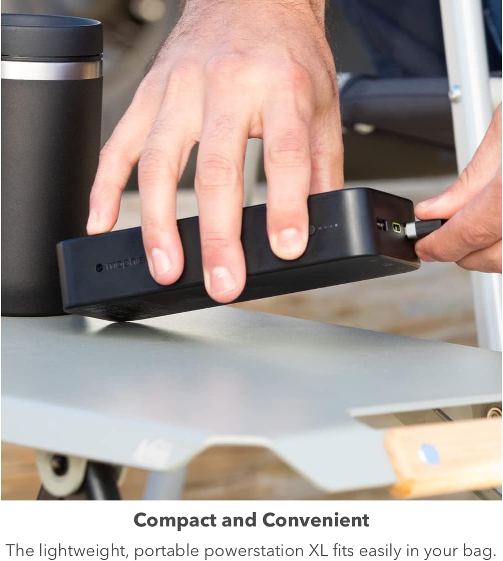 mophie Powerstation XL Power Bank 2023-20,000 mAh Large Internal Battery, (2) USB-A Ports and (1) 20W USB-C PD Fast Charging Input/Output Port, Travel-Friendly - Image 8